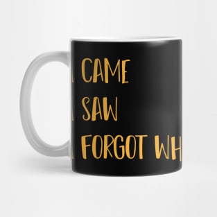 I came I saw I forgot what I was doing Simple Funny Quote Mug